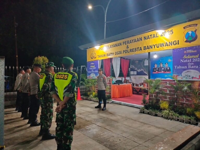 Apel Pam Nataru di Stasiun Ketapang, Sinergi TNI–Polri Jamin Keamanan Natal dan Tahun Baru