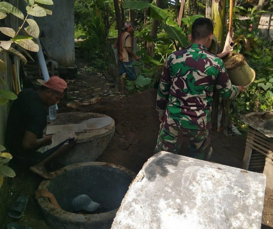 Manunggal di Pinggir Sumur, TMMD Ke-127 Kodim Pasuruan Bawa Kebersihan Baru ke Dusun Terpencil