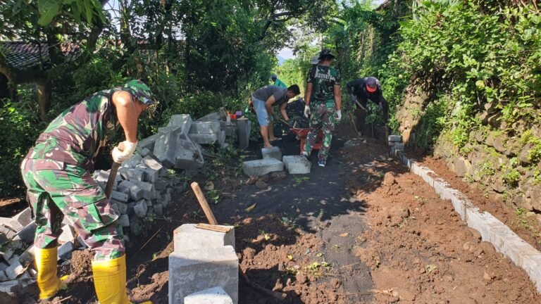 Pembangunan TPT di Dusun Klagin Capai 60 Persen, Satgas TMMD Ke-128 Kebut Penyelesaian