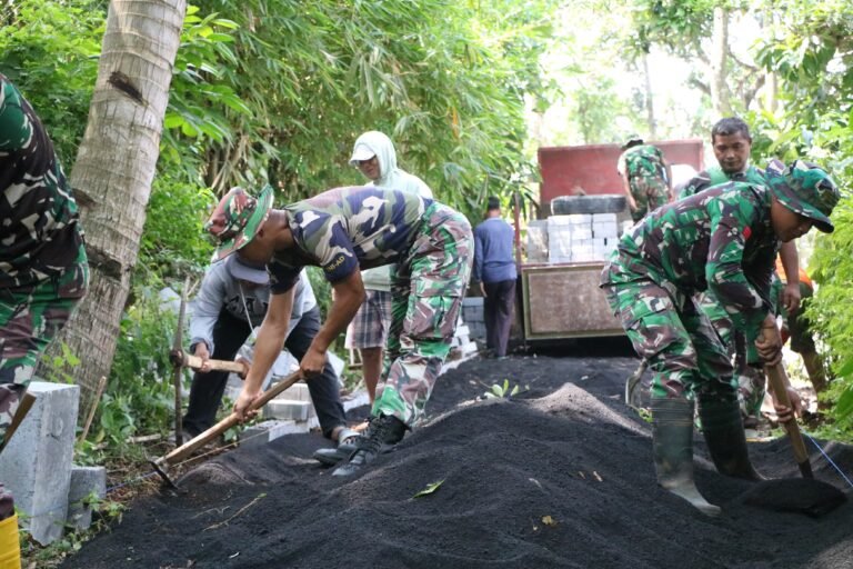 Semangat Satgas TMMD Ke 128 Tak Kunjung Padam Dalam Menyelesaikan Program Fisik Dan Non Fisik 