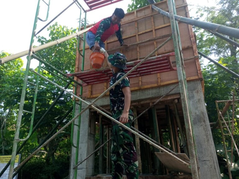 Pengerjaan Tandon Air Program TMMD Ke 128 Tinggal Finishing Akhir 