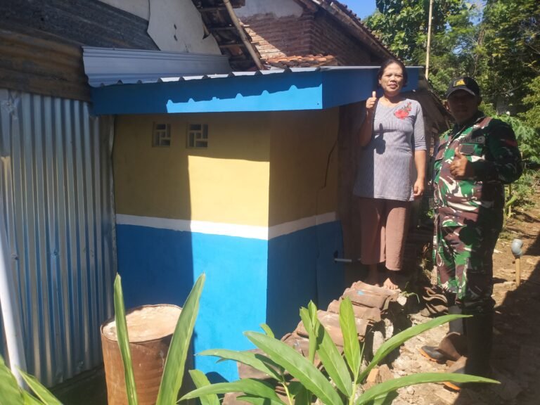 Pembangunan 15 Unit Tangki Septik Individual TMMD Ke-128 di Desa Brabe Rampung 100 Persen. 