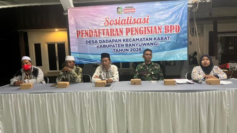 Babinsa Hadiri Sosialisasi Pendaftaran Pengisian BPD Desa Dadapan